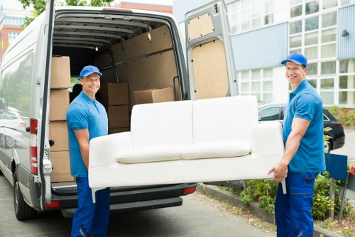 Professional house movers helping with a Waterloo home relocation