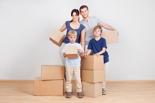 Removal van and moving equipment supporting a Waterloo relocation