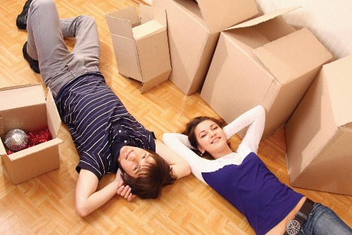 Professional movers handling a flat relocation in Waterloo